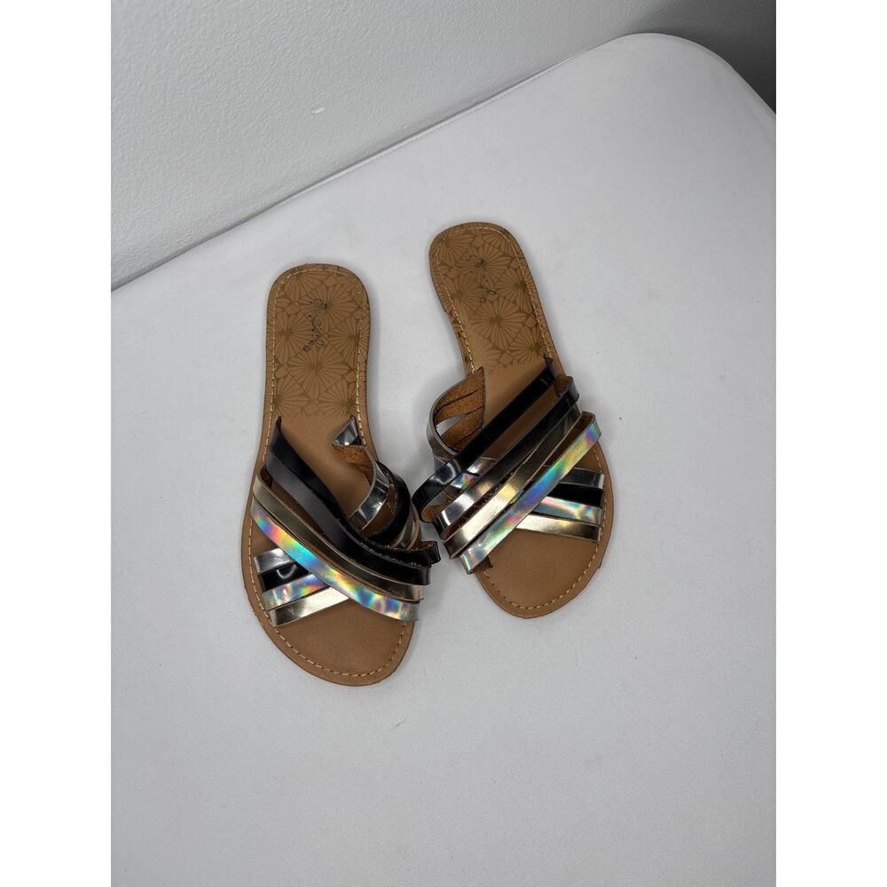 Metallic Strap Sandals